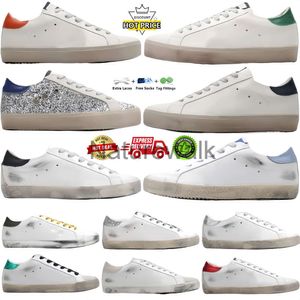 Chaussures Mid-star Gooseity Italie Marque Super Star Dirtys Sequin Blanc Do-old Dirty Designer Baskets