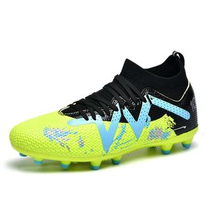 Botas de fútbol de caña media para hombre y mujer, botines de fútbol AG TF, zapatos de entrenamiento transpirables para jóvenes, talla 35-46