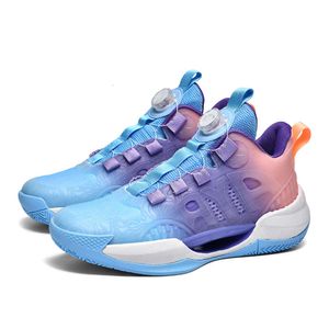 Mid-top gradiënt kleur basketbal schoenen Luminous Sports Trainers jeugd kindermode trainers voor mannen