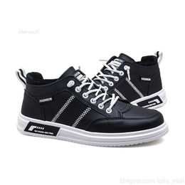 Chaussures de sport mi-hautes pour hommes, course à pied, mode homme adulte, noir, gris, Beige, tendance, jeunes, 87670