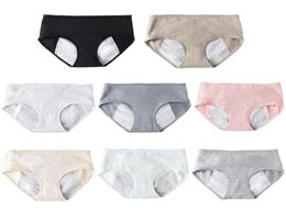 Briefs de la période de taille moyenne lingerie femmes dames moussouches menstruelles coton physiologique pileries pantalons sous-vêtements fuite J0A88381850