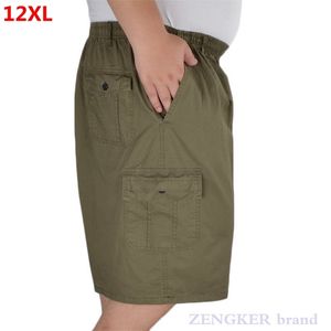 Middelbare oudere oudere mannen S zomer plus maat losse casual shorts 9xl 8xl 10xl 11xl 12xl grote katoen dunne sectie Dad 220621