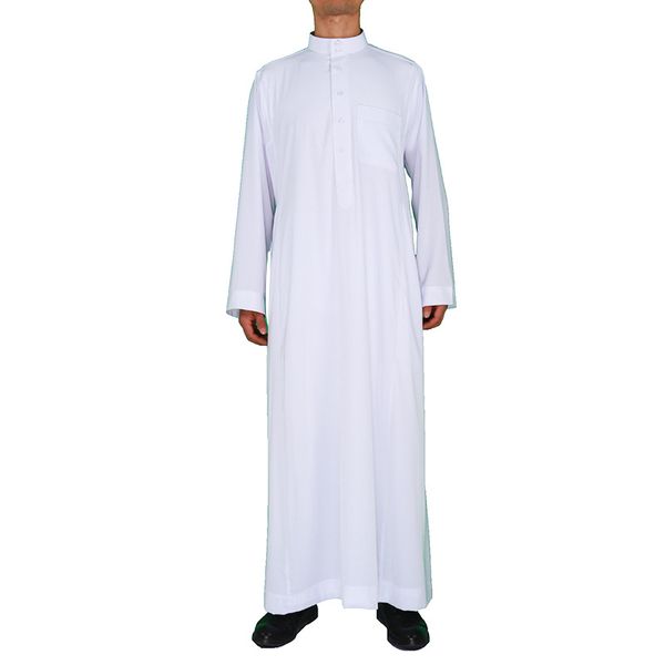 Robe de culte blanc de Mente Mente Mente Costume ethnique de style qatar