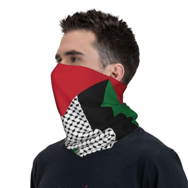 Écharpe du drapeau palestinien transfrontalier du Moyen-Orient Scarpe multi-fonctionnalités bib de bilan pour hommes et femmes cyclistes cyclistes
