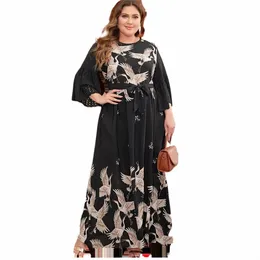 Moyen-Orient musulman grande taille fi chaud nouveau arabe dubaï vêtements pour femmes fi grande taille imprimer dr Lg dr saoudien malaisie J1L5 #