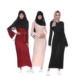 Moyen-Orient XXL Dubaï Kaftan Abaya Turquie Femmes Musulmanes Robe De Sertissage Turc Islamique Femme Cardigan À Manches Longues Abayas Robes Vestidos