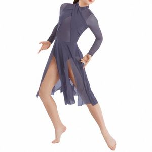 Midee Danse Lyrique Dr Filles Femmes Cross Hing Combinaison Moder Ballet Oufit Scène Performance Danse Costume Jupe Élégante X2A4 #