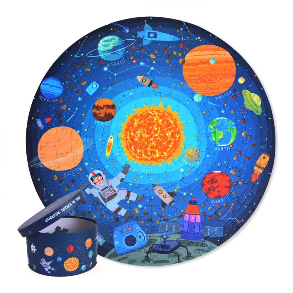 Mideer 150st Jigsaw Spacewalk Universe Starry Sky Children Education Toys Papper Cartoon Puzzle Learning Interactive Toys For Kids Animals Marine Sea World