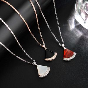 Midrange charme en briljante sieraden bulgarly limited ketting nieuwe zilveren diamant rok ketting dames wit rood hebben origineel logo