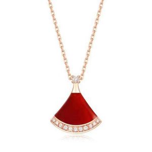 Midrange charme en briljante sieraden bulgarly limited ketting zilveren rode kleine rok hebben origineel logo
