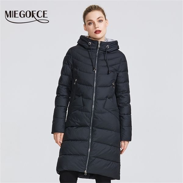 MIEGOFCE New Winter Women's Jacket Coat Simple Women Parkas Warm Winter Women's Coat Haute Qualité Biological-Down Parkas 201006