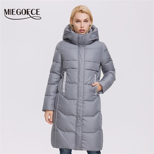 Miegofce Winter Sale Veste Femme Veste longue de haute qualité Coton Coffre chaud H VERSION PARKA D21844 211018