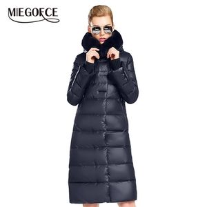 MIEGOFCE – manteau et veste pour femme, Parka mi-longue avec fourrure de lapin, Collection hiver épaisse, 211013