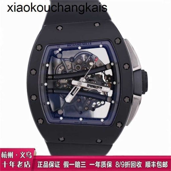 Montre Miers RichasMilers Bbr Factory Tourbillon Fibre de carbone Millers Swiss Waterproof Top Clone 6101Bla ckTra ckMen kCera micMate rialHoll owMech anicalAuto i