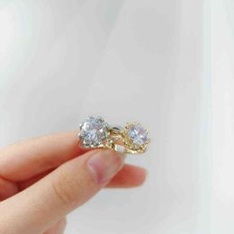 Mifeiya Trendy Elegant Zirkoon Ringen voor Dames Ringen Bruids Bruiloft Crystal Engagement Design Zirkoon Ringen Bruiloft Sieraden G1125