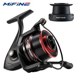 Mifine Kudo Spinning Reel 10kg Max Drag ondiep/diep metaal Spool 4.7 1 61BB Slow Pitch Reel zoutwaterwiel Visaccessoires 240507