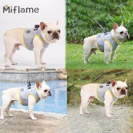 Miflame Dog Coole borststrap Summer Pet Technology Heat Stroke Preventie Koelkleding Cool Tanktop Kleding Frans Bulldog 240422
