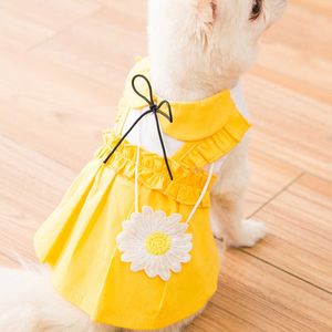 Miflame dulce cachorro para pequeño Pomeranian Bichon verano perro flor vestido elegante lindo ropa para mascotas