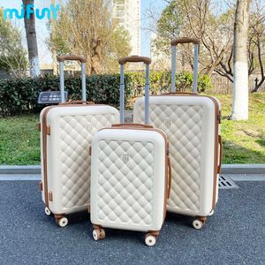 MiFuny moda equipaje rodante Ins popular bolso con ruedas a cuadros equipaje de mano con ruedas Spinner equipaje de viaje maletas Set231006