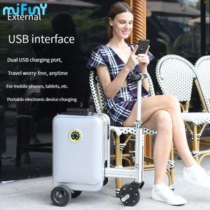 Equipaje eléctrico Mifuny Se3s, maleta de viaje para montar, scooter de movilidad ultraligero, carga Usb, equipaje de mano con ruedas 0625-222