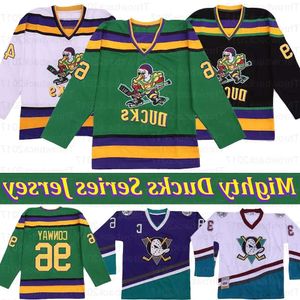 Film Mighty Ducks Gordon Bombay 96 Charlie Conway 99 Adam Banks Greg Goldberg 44 Fulton Reed Maillot de hockey 37