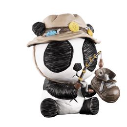 Mighty Jaxx Cacooca Panda Art Figurine Vissen Panda Standbeeld Woondecoratie Accessoires voor Woonkamer Xmas Gift R1734