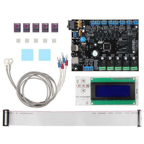 Kits Mightyboard de livraison gratuite comprenant un pilote de moteur pas à pas A4988, un dissipateur thermique, un écran LCD ect pour Makerbot Sjgal