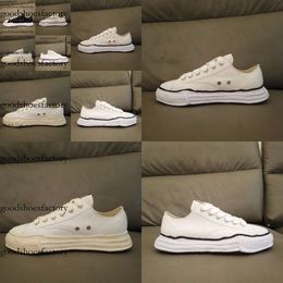 Mihara Maison Yasuhiro Low Cut Men's Men's Femme's Femme's Polydoule Dissome Summer NOUVEAU MMY MMY MMY NOIR ET BLANC CHAISSOIRES DE COMPRESSE