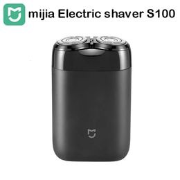 Rasoir électrique Mijia pour hommes S100 MI Portable Razor imperméable Shavers USB rechargeable avec sac de rangement Tête flottante 240420