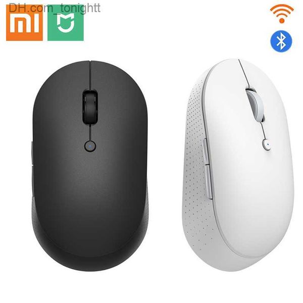 Mijia souris sans fil double Mode silencieuse ergonomique Bluetooth USB boutons latéraux portable Mini souris d'ordinateur portable sans fil Q230825