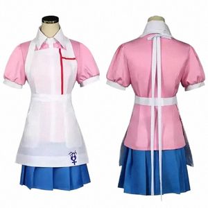 Mikan Tsumiki Cosplay Kostuum Anime Danganrpa Vrouwen Dr Maid Uniform Volledige Set Halen Lg Pruik Carnaval Kleding f4jh #