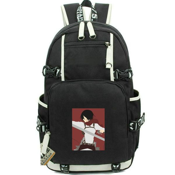 Mochila Mikasa Ackerman Mochila con fotos Mochila escolar de anime Mochila con estampado de dibujos animados Mochila informal Mochila para computadora