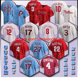 Mike Schmidt Baseball 3 Harper Jerseys 10 JT Realmuto Aaron Nola Bryce Rhys Hoskins Kyle Schwarber Nick Castellanos Lenny Didi Gregorius Alec Bohm