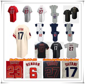 Maillots de baseball LA Mike Trout Shohei Ohtani Hunter Renfroe Taylor Ward Brandon Drury Gio Urshela Luis Rengifo Zach Neto Patrick Sandoval Anthony Rendon ANGELS 4XL