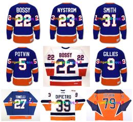 MIKE Y PIERRE TURGEON Maillot de hockey personnalisé CCM Throwback Islanders ALEXEI YASHIN BUTCH GORING MICK VUKOTA KELLY HRUDEY DENIS POTVIN CLARK GILLIES Taille S-4XL