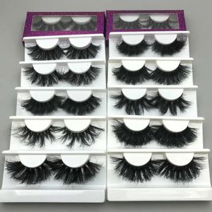 Mikiwi 5/10/30/50/100 Fluffy Mink Lashes Wholesale avec emballage 25 mm Fluffy Mink Eyelashes Bulk 3D Mink Eyelles Custom 240327