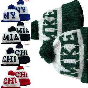 Mil Mke Beanie North American Basketball Team Side Patch Winter Wool Sport Gebreide hoed Skull Caps