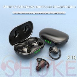 miladyHeadphones SHUKE X10 Bluetooth-hoofdtelefoon Sport Roterende oorhaken Diepe bas IPX5 Waterdicht Transpiratie Sportoordopjes
