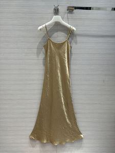 Milan Runway Dress 2024 Nieuwe Spring Summer Spaghetti Strap Fashion Designer Dresses Merk Same Style Dress 0424-5