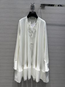 Milan Runway Dress 2024 Nieuwe zomer herfst O nek lange mouw modeontwerper jurken merk dezelfde stijl jurk 0526-12