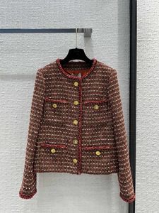 Миланские подиумные куртки 2024, новые весенние куртки с круглым вырезом и длинными рукавами, брендовые пальто в том же стиле, женские дизайнерские топы 1220-7