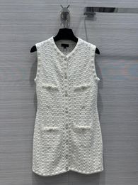 Milan Runway Street Style robes 2024 nouveau printemps été O cou jupes marque même Style robe de créateur pour femmes 0321-14