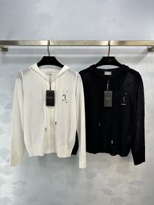 Milan Runway Sweaters 2024 Nieuwe Spring Summer Hooded Long Sleeve Print Fashion Designer Tops Merk dezelfde stijl T-stukken 0426-2