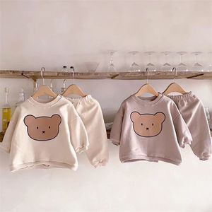Milancel Autumn Baby Clothing Set Toddler Girls Hoodie Suits Bear Head Infant Boys Outfit 220509