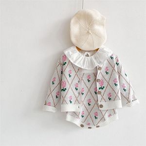 Milancel babykleding set peuter bodysuits rose trui 2 pc's meisjes outfit baby trui suit 220509