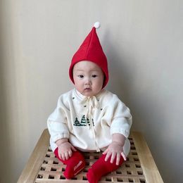 Milancel Christmas Baby Bodysuit Hat Infant Infant Fining Tree de navidad