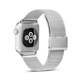 Milanese lusarmband Correa-bandjes voor Apple Watch Ultra 49 mm bandserie 9 8 7 6 SE 5 41 mm 45 mm 44 mm 42 mm Luxe roestvrijstalen metalen band Iwatch 4 3 2 1 38 mm 40 mm 8J8DD