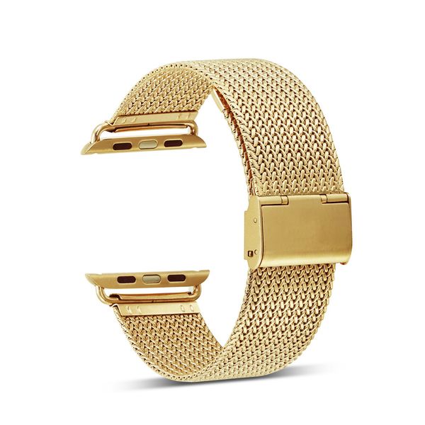 Bracelet à boucle milanaise Correa Straps pour Apple Watch Ultra 49mm Band Series 8 7 6 SE 5 41mm 45mm 44mm 42mm Bracelet en métal de luxe en acier inoxydable Fit Iwatch 4 3 2 1 38mm 40mm