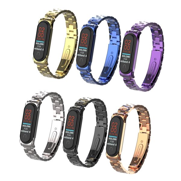 Bracelet à boucle milanaise pour Xiaomi Mi Band 3 4 Acier inoxydable Pour Xiaomi Mi Band 3 4 Bracelet Bracelet Smart Watch Strap Pour Xiaomi Mi band 4 3