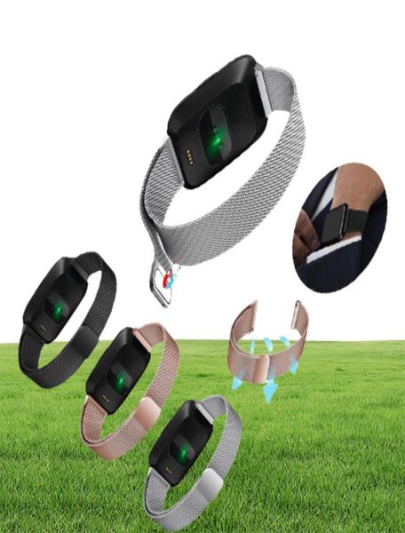 Milanese Loop Band Band de bracelet Remplacement pour Fitbit Versa Versa 2 Bands de montre en acier inoxydable Bracelet Magnétique8515960